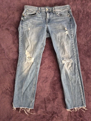Rag & Bone Dre Low-Rise Slim Boyfriend Fit  Distressed Blue Jean size 29 - Image 1 of 4