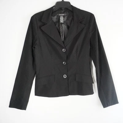 Chaqueta Blazer De Colección Y2K Rampage Negra 3 Botones Mujer Mediana Prendas de Trabajo Preppy Foto 1 de 4