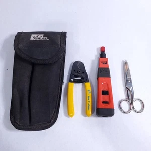 Ideal Industries Misc. Tool Kit Punchdown 35-485 T-Cutter 45-074 Scissors 35-088 - Zdjęcie 1 z 6