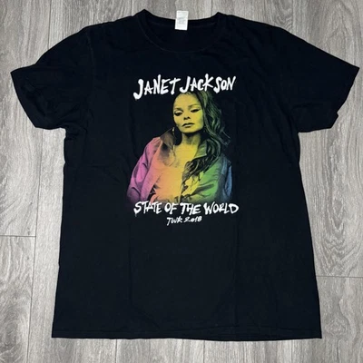 Футболка мужская Janet Jackson большая черная концертная State of the World Tour 2018 - Изображение 1 из 4