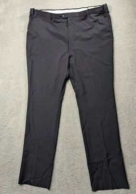 Berle 裤子男式 50 羊毛混纺连衣裙未穿边全新 — 第 1/4 张图片