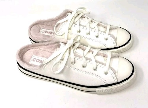 Converse CTAS DAINTY Mule Slip Egret sandalo pelliccia ecopelle donna taglia 9