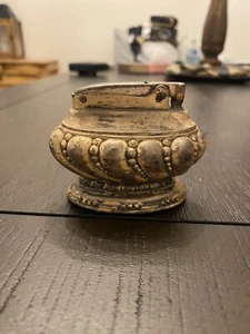 Vintage Ronson “Crown” Table Top Lighter Solid Metal, Needs Wick And Flint - Picture 1 of 12