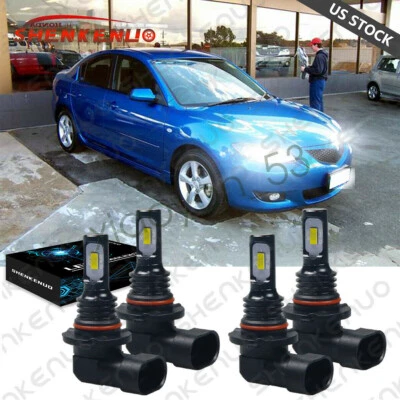 Para Mazda 3 2010-2018 Mazda 3 Sport Combo Bombilla Faro LED Luz Alta Baja Foto 1 de 4