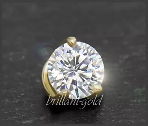 Gold Reiter Anhänger mit 0,60ct Brillant in Top Wesselton & Si1-2; 585 Gelbgold! - Bild 1 von 7