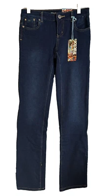 Leggings de jean Tractor Girls lavado oscuro talla 12 azul denim mezcla de algodón NUEVOS (A8) Foto 1 de 4