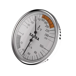 Sauna Thermometer 2 in 1 Fahrenheit Thermometer Hygrometer for Sauna Room, - Picture 1 of 10