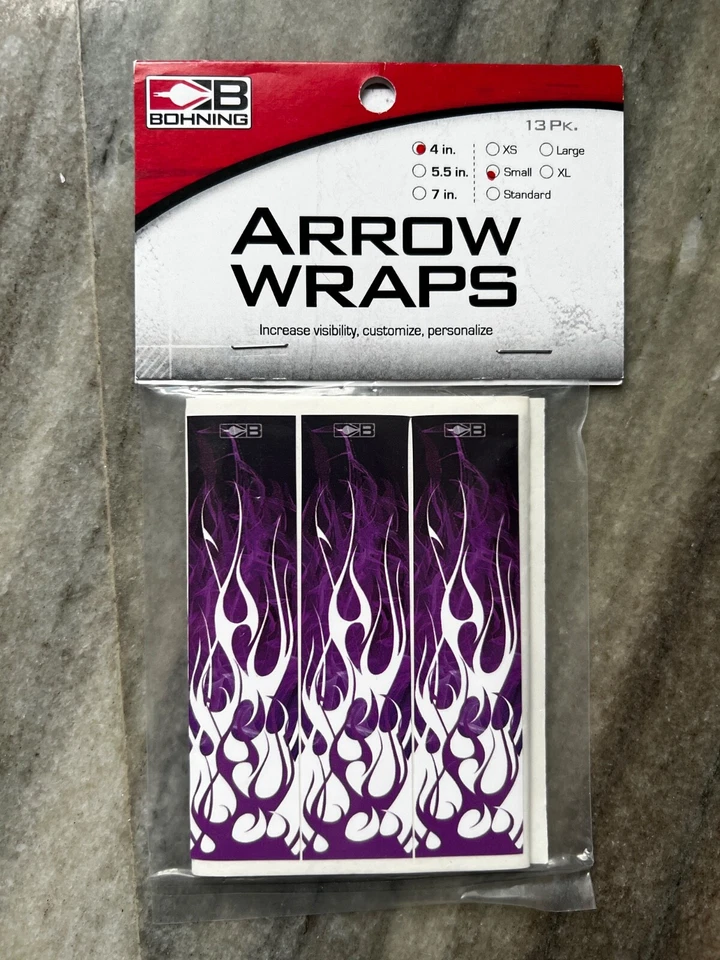 Envoltura de flecha Bohning llama púrpura 13 PK pequeña Foto 1 de 1