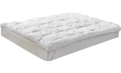 Surmatelas "Bamboo" sensation moelleuse cosy, 100% microfibre , 5 ou 7 cm épais - Photo 1/4
