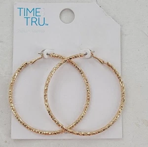 Time And Tru Large Hoop Earrings BNIB - Picture 1 of 1