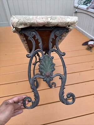 Antique Victorian Cast Iron Piano Bench Vanity Stool Needs Cleaning - Image 1 of 4