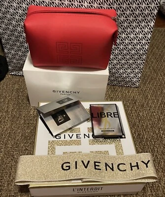 Bolsa de MAQUILLAJE Cosméticos Rosa Logo Givenchy 4G Caja Muestras y Cinta Todo Nuevo Foto 1 de 4