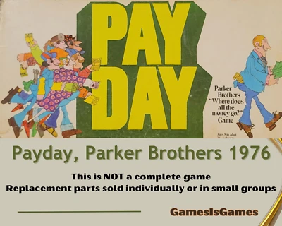 Board Game Parts: PAY DAY, Parker Brothers, 1976, replacement parts, payday - Image 1 of 2