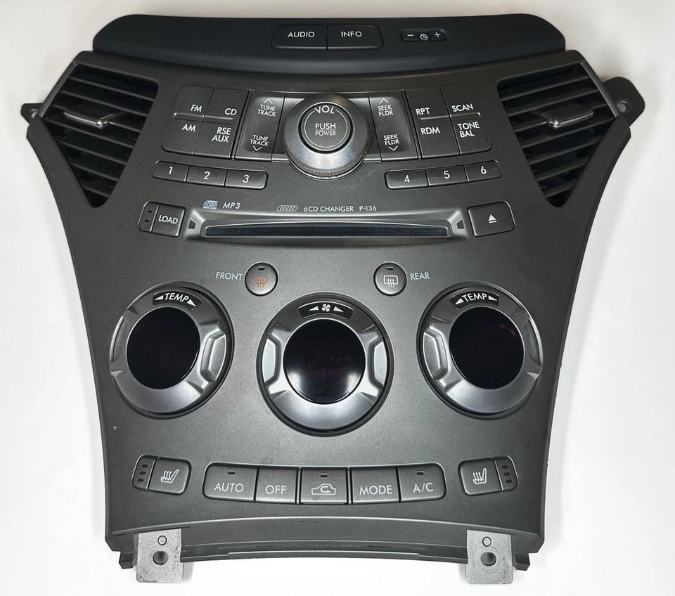 2006 Subaru B9 Tribeca moldura de rádio controle climático painel acabamento OEM 86213XA03A - Imagem 1 de 4