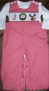 Niño 3 M: Boutique ~MAMÁ y yo~ TEMA DE NAVIDAD BATA - Cuadros de guinga y NUEVO SIN ETIQUETAS SUPERIOR - Imagen 1 de 3
