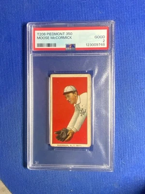 1911 T206 PIEDMONT 350 - MOOSE MCCORMICK NY GIANTS- PSA 2 - Image 1 of 2