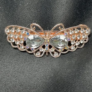 Crystal Rhinestone Butterfly Hair Clip NEW - Picture 1 of 4