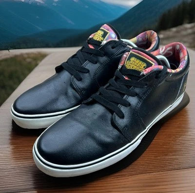 ES First Blood Bobby Worrest Negro Blanco Estampado Graffiti Cuero 2010 Talla 12 Foto 1 de 4