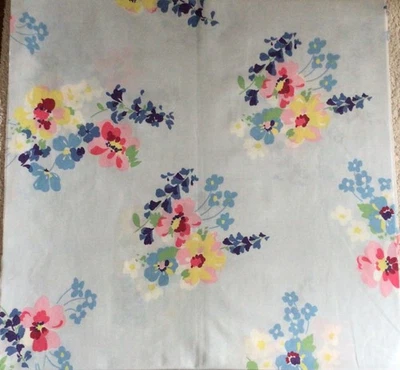 47cm Square Cath Kidston Painted Posy Blue Floral Lightweight Cotton Fabric New - Image 1 of 4