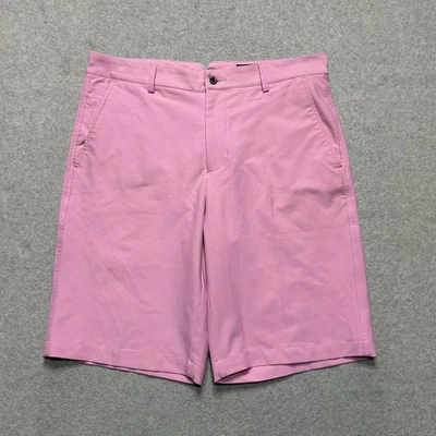 Dunning Everbest 高尔夫短裤男式 32 粉色 10 英寸性能弹力休闲 — 第 1/4 张图片