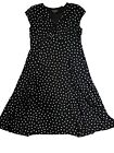 Evan Picone Black Label Black Dress White Polka Dots Size 16