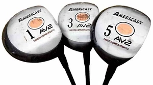 Americast AV2 Driver 3 5 Fairway Woods Graphite Shaft Golf Clubs Tungsten CU Set - Picture 1 of 6
