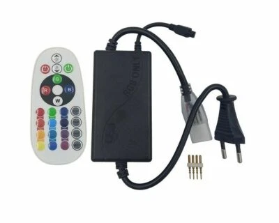 Alimentatore Controller 220V Con Telecomando 24 Tasti Per Striscia LED RGB 5050 - Immagine 1 di 4