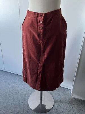 PEOPLE TREE A Linien Rock Midi RACHEL VELVET Samt Gr.M - Bild 1 von 4