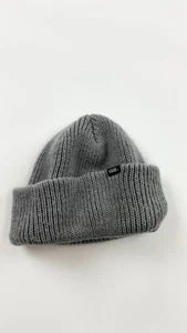 Vans Beanie Hat Mens One Size Gray Acrylic Knit Stretch Winter Warm Off The Wall - Picture 1 of 3