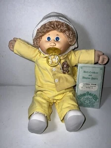 Cabbage Patch Kids Puppe 1984 Coleco Junge blonde Haare blaue Augen Schnuller Papiere - Bild 1 von 8