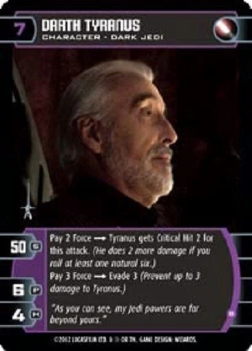 Star Wars TCG Darth Tyranus (B) Unleashed Promo MP played condition - Image 1 of 1