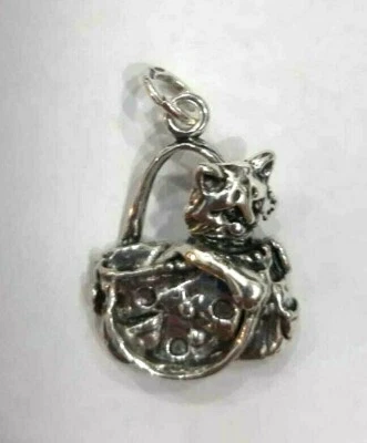 Charm Giovanni Raspini - Gatto in borsetta - 8242 - NEW - Immagine 1 di 2