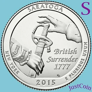 2015-S SARATOGA SPRINGS (NY) NATIONAL HISTORICAL PARK QUARTER UNCIRCULATED - Picture 1 of 2