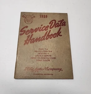 Original 1939 Ford Service Data Handbook Ford V-8 Mercury 8 Zephyr Trucks - Bild 1 von 3