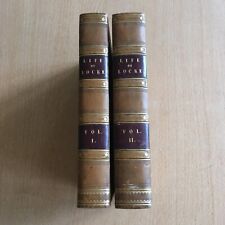 Life of Locke - Voumes I & II - by Lord King - 1930 - leather bound