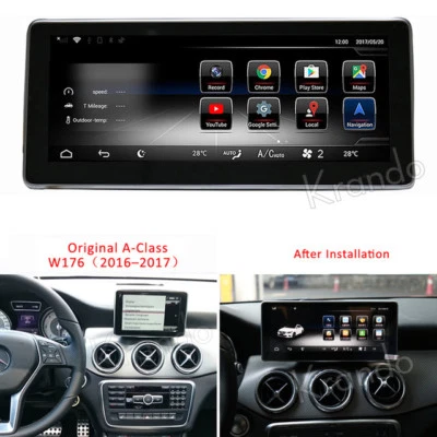 Android 13 Car GPS Radio Navigation For Mercedes Benz GLA CLA A Class 2016-2017 - Image 1 of 4