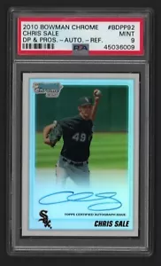 Chris Sale 2010 Bowman Chrome Draft Prospect Rookie Refractor automático PSA 9 - Imagen 1 de 2
