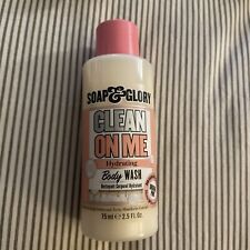 Soap & Glory Clean on Me Hydrating Body Wash Travel Deluxe Size 75mL 2.5oz New