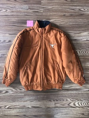 Vintage Logo Athletic Texas Longhorns UT Puffer Jacket Men’s Size Medium Y2K NEW - Image 1 of 4