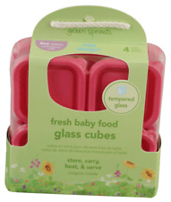 GREEN SPROUTS Container Glass Baby Fresh 4 Pack - Tempered Glass Is Durable.