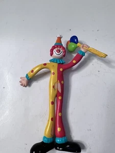 Vintage biegsam biegsamer Clown MIT BALLONS Actionfiguren Russ Zirkus Clowns 7" - Bild 1 von 2