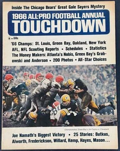 1966 ALL PRO FOOTBALL ANNUAL MAGAZIN JIM TAYLOR GREEN BAY PACKERS AUF COVER SCHÖN - Bild 1 von 2