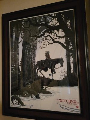 THE WITCHER 3 pôster serigrafia por Becky Cloonan Mondo Limited #/175 RARO! - Imagem 1 de 2