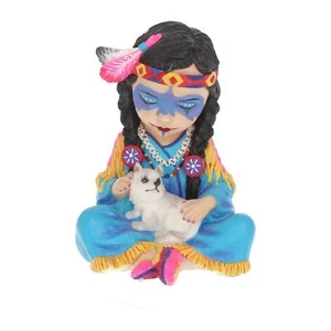 Day of the Dead Figur Dakota Wolf Tag der Toten Indianer Gothic Dekoration NN103