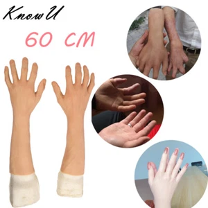 Silicone Gloves Prosthetic Arm Sleeves Scars Highly Skin-Like Covering Scars - Picture 1 of 18