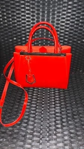 FENDI 2Jours Small Vitello Leather Tote in Red - Picture 1 of 12