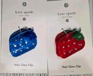 Strawberry Claw Hair Clips- kate spade new york x Target™ Red & Blue Limited Ed. - Picture 1 of 3