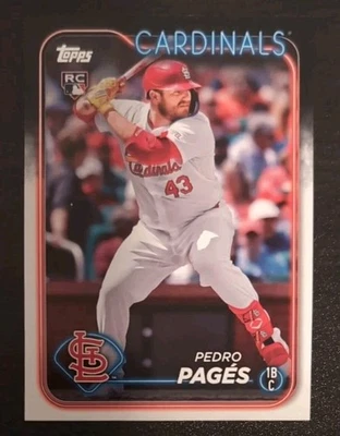 Pedro Pages #US338 2024 Topps Update Series RC Base Rookie Card Cardinals - Image 1 of 3