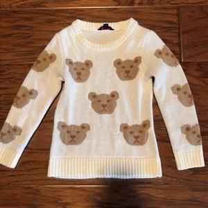 Flaw Please Read & See Photos Delia's Girl Size 5/6 Teddy Bear Sweater Crew Neck - Picture 1 of 8