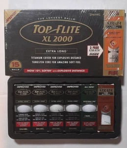 Top Flite XL 2000 Extra Long Golf Balls 18-New Open Box - Imagen 1 de 3